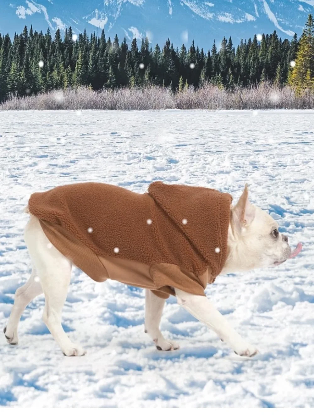 Anthropologie Cozy Brown Sherpa Hoodie for Dogs